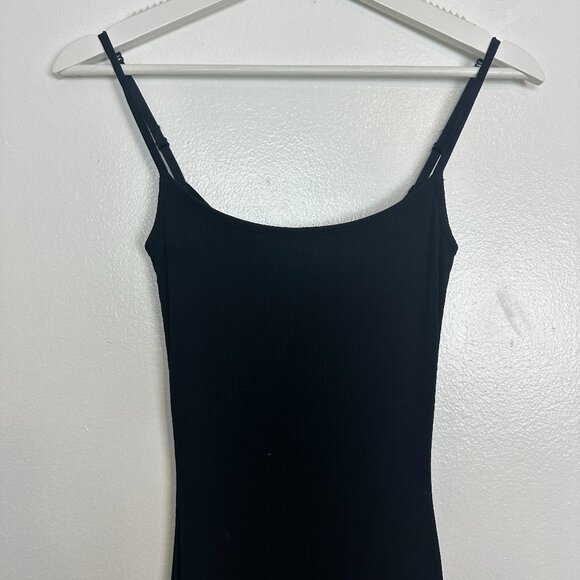 SKIMS Ribbed Long Slipdress in Onyx Black Size Small - Picture 6 of 16